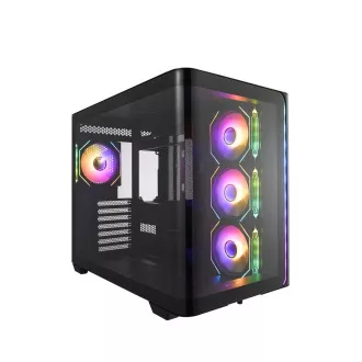 FSP M580-BP/Midi Tower/Transpar/Black