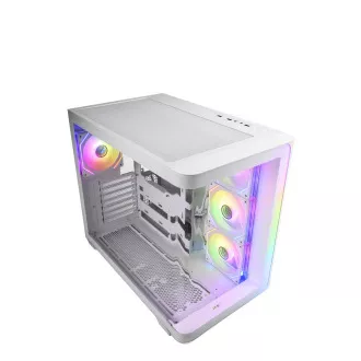 FSP M580-WP/Midi Tower/Transpar./White