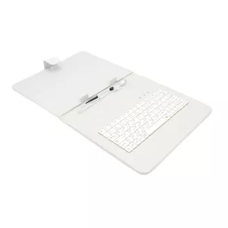 AIREN AiTab usnjeni etui 3 s tipkovnico USB 9,7" BELI (CZ/SK/DE/UK/US... postavitev)