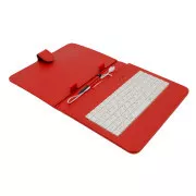 AIREN AiTab usnjeni etui 2 s tipkovnico USB 8" RED (CZ/SK/DE/UK/US... postavitev)