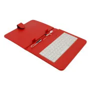 AIREN AiTab usnjeni etui 2 s tipkovnico USB 8" RED (CZ/SK/DE/UK/US... postavitev)