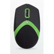 AMEI AM-M101G/Ergonomic/Optical/1 600 DPI/Wireless USB/Black-Green