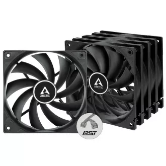 ARCTIC F12 PWM PST (5PCS Value Pack) (Black) - 120mm ventilator za ohišje s PWM krmiljenjem in PST kablom - Pack