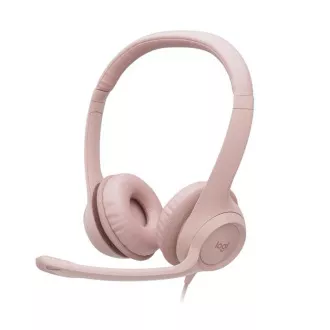 Nenadoma. komplet Logitech Stereo slušalke USB H390, roza