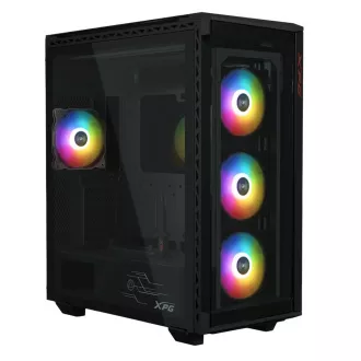 Adata XPG BATTLECRUISER II/Midi Tower/Transpar./Črna
