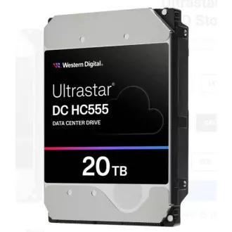 WD Ultrastar DC HC555/20TB/HDD/3,5"/SATA/M.2 SATA/7200 vrtljajev na minuto/Srebrna/5R WD Ultrastar DC HC555/20TB/HDD/3,5"/SATA/M.2 SATA/7200 vrtljajev na minuto/Srebrna/5R