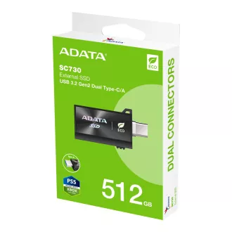 ADATA SC730/512GB/SSD/External/Black/5R