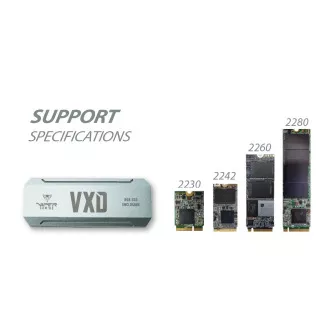 Patriot VXD zunanja škatla USB 3.2 M.2 NVMe SSD RGB