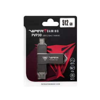 Patriot VIPER PVP30/512GB/SSD/External/Black/3R