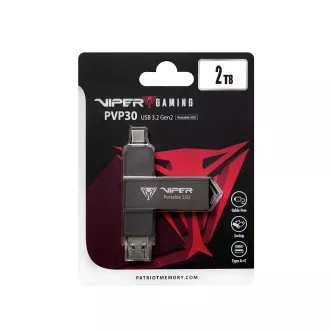 Patriot VIPER PVP30/2TB/SSD/External/Black/3R Patriot VIPER PVP30/2TB/SSD/External/Black/3R