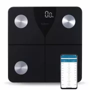 Salente SlimFit, pametna osebna diagnostična tehtnica za fitnes, Bluetooth, črna