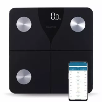 Salente SlimFit, pametna osebna diagnostična tehtnica za fitnes, Bluetooth, črna