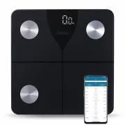 Salente SlimFit, pametna osebna diagnostična tehtnica za fitnes, Bluetooth, črna