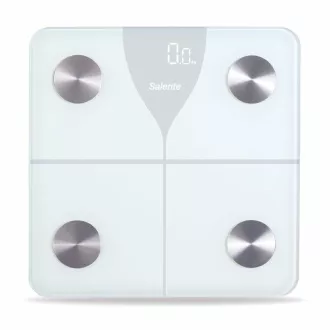 Salente SlimFit, pametna osebna diagnostična tehtnica za fitnes, Bluetooth, bela