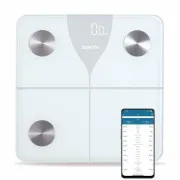 Salente SlimFit, pametna osebna diagnostična tehtnica za fitnes, Bluetooth, bela