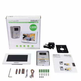EVOLVEO DoorPhone AP1-2, žični videotelefon z aplikacijo, bel