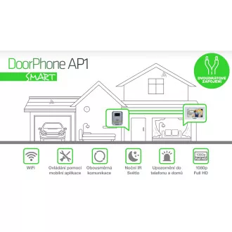 EVOLVEO DoorPhone AP1-2, žični videotelefon z aplikacijo, bel