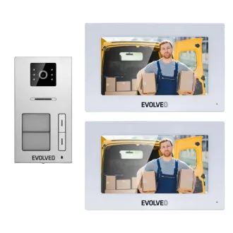EVOLVEO DoorPhone AP2-2 žični videotelefon za dve stanovanji z aplikacijo, bel