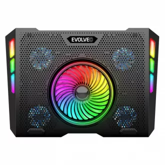 EVOLVEO Ania 16, hladilna podloga za prenosne računalnike, 5x ventilator, RGB osvetlitev EVOLVEO Ania 16, hladilna podloga za prenosne računalnike, 5x ventilator, RGB osvetlitev