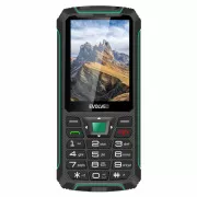 EVOLVEO StrongPhone W4, IP68 odporen telefon z dvema karticama SIM, 2,8-palčni LCD, 2500 mAh, Powerbank, črno-zelen