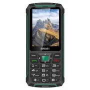 EVOLVEO StrongPhone W4, IP68 odporen telefon z dvema karticama SIM, 2,8-palčni LCD, 2500 mAh, Powerbank, črno-zelen