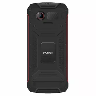 EVOLVEO StrongPhone W4, IP68 odporen telefon z dvema karticama SIM, 2,8-palčni LCD, 2500 mAh, Powerbank, črna in rdeča