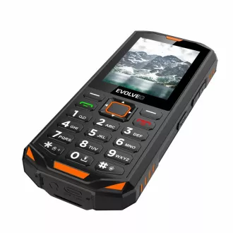 EVOLVEO StrongPhone X5, vodoodporen vzdržljiv telefon z dvema karticama SIM, črno-oranžen EVOLVEO StrongPhone X5, vodoodporen vzdržljiv telefon z dvema karticama SIM, črno-oranžen