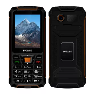 EVOLVEO StrongPhone Z6, vodoodporen vzdržljiv telefon z dvema karticama SIM, črno-oranžen - Rabljeno
