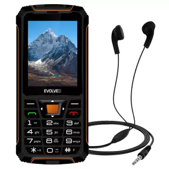 EVOLVEO StrongPhone Z6, vodoodporen vzdržljiv telefon z dvema karticama SIM, črno-oranžen - Rabljeno