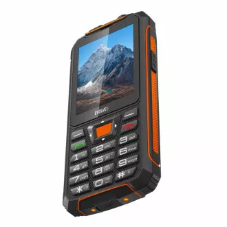 EVOLVEO StrongPhone Z6, vodoodporen vzdržljiv telefon z dvema karticama SIM, črno-oranžen - Rabljeno