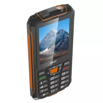 EVOLVEO StrongPhone Z6, vodoodporen vzdržljiv telefon z dvema karticama SIM, črno-oranžen - Rabljeno