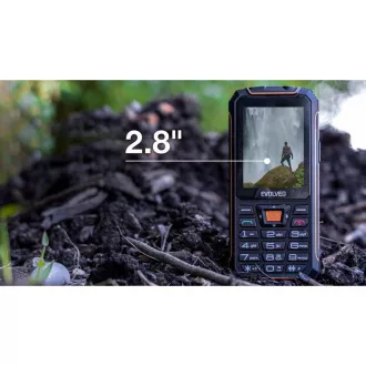 EVOLVEO StrongPhone Z6, IP68 odporen telefon z dvema karticama SIM, 2,8" LCD, 4000 mAh, Powerbank, črno-oranžen