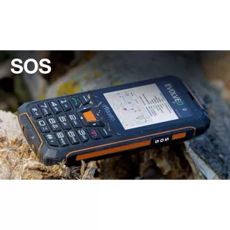 EVOLVEO StrongPhone Z6, IP68 odporen telefon z dvema karticama SIM, 2,8" LCD, 4000 mAh, Powerbank, črno-oranžen