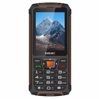 EVOLVEO StrongPhone Z6, IP68 odporen telefon z dvema karticama SIM, 2,8" LCD, 4000 mAh, Powerbank, črno-oranžen