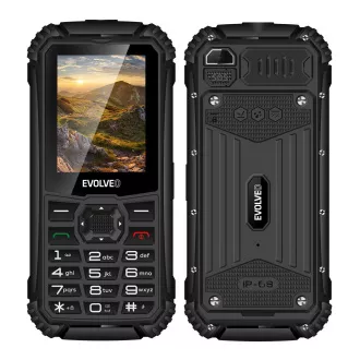 EVOLVEO StrongPhone Q1, IP68 odporen telefon z dvema karticama SIM, 2,4" LCD, 1800 mAh, črn