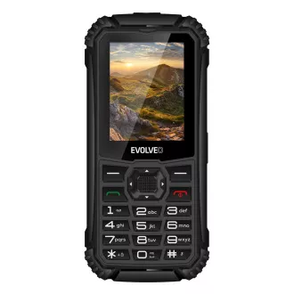 EVOLVEO StrongPhone Q1, IP68 odporen telefon z dvema karticama SIM, 2,4" LCD, 1800 mAh, črn