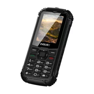 EVOLVEO StrongPhone Q1, IP68 odporen telefon z dvema karticama SIM, 2,4" LCD, 1800 mAh, črn
