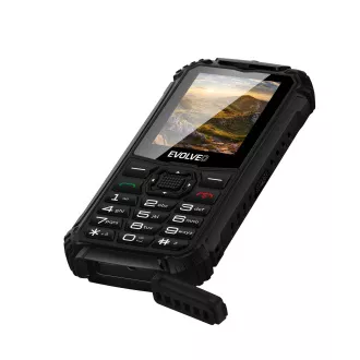 EVOLVEO StrongPhone Q1, IP68 odporen telefon z dvema karticama SIM, 2,4" LCD, 1800 mAh, črn