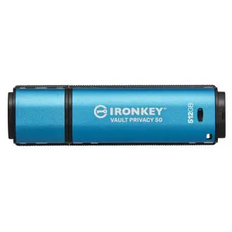 Kingston Ironkey Vault Privacy 50/512GB/USB 3.2/USB-A/modra