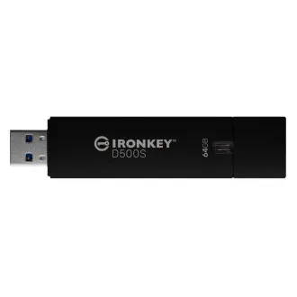 Kingston Ironkey D500S/64GB/USB 3.2/USB-A/črna