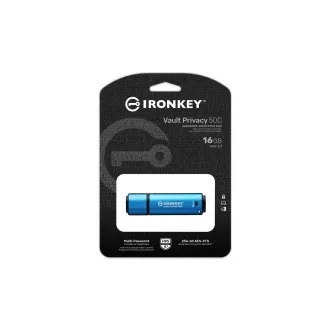 Kingston Ironkey Vault Privacy 50C/16GB/USB 3.2/USB-C/modra
