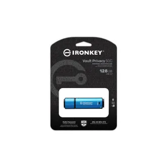 Kingston Ironkey Vault Privacy 50C/128GB/USB 3.2/USB-C/modra Kingston Ironkey Vault Privacy 50C/128GB/USB 3.2/USB-C/modra