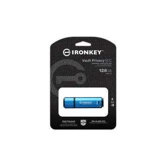 Kingston Ironkey Vault Privacy 50C/128GB/USB 3.2/USB-C/modra Kingston Ironkey Vault Privacy 50C/128GB/USB 3.2/USB-C/modra