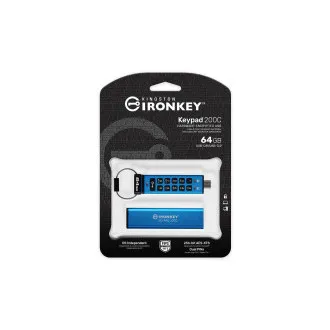 Kingston Ironkey Keypad 200C/64GB/USB 3.0/USB-C/modra