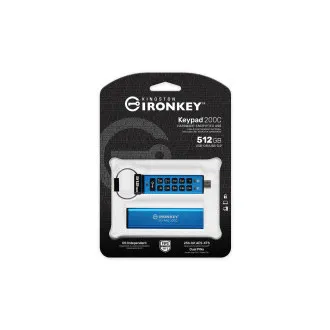 Kingston IronKey Keypad 200C/512GB/USB 3.2/USB-C/modra Kingston IronKey Keypad 200C/512GB/USB 3.2/USB-C/modra
