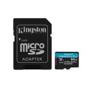 Adapter Kingston Canvas Go Plus A2/Micro SDXC/64GB/UHS-I U3/Class 10/