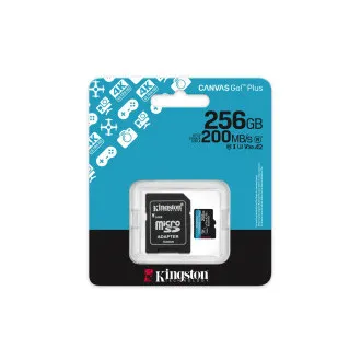 Adapter Kingston Canvas Go Plus A2/Micro SDXC/256GB/UHS-I U3/Class 10/