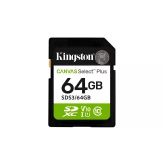Kingston Canvas Select Plus/SDXC/64GB/UHS-I U1/razred 10