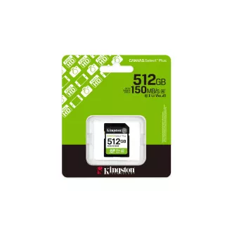Kingston Canvas Select Plus/SDXC/512GB/UHS-I U3/Class 10