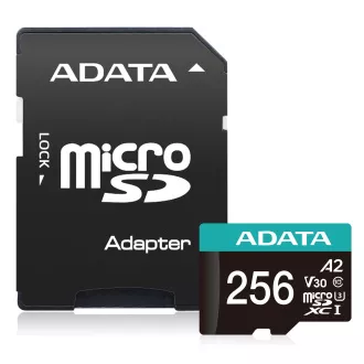 ADATA V30S/micro SDXC/256GB/UHS-I U3/Class 10/  Adapter